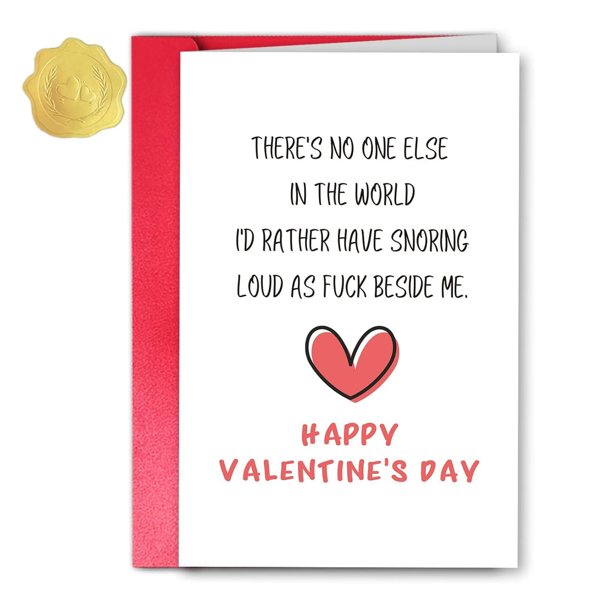 Funny Valentine’S Day Card For Husband Wife Him Her, Rude Naughty Snoring Loud Joke Anniversary Greeting Card Gift