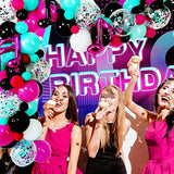 Music Theme Party Balloon Kit – Karaoke Arch Set with Musical Notes & Confetti Balloons