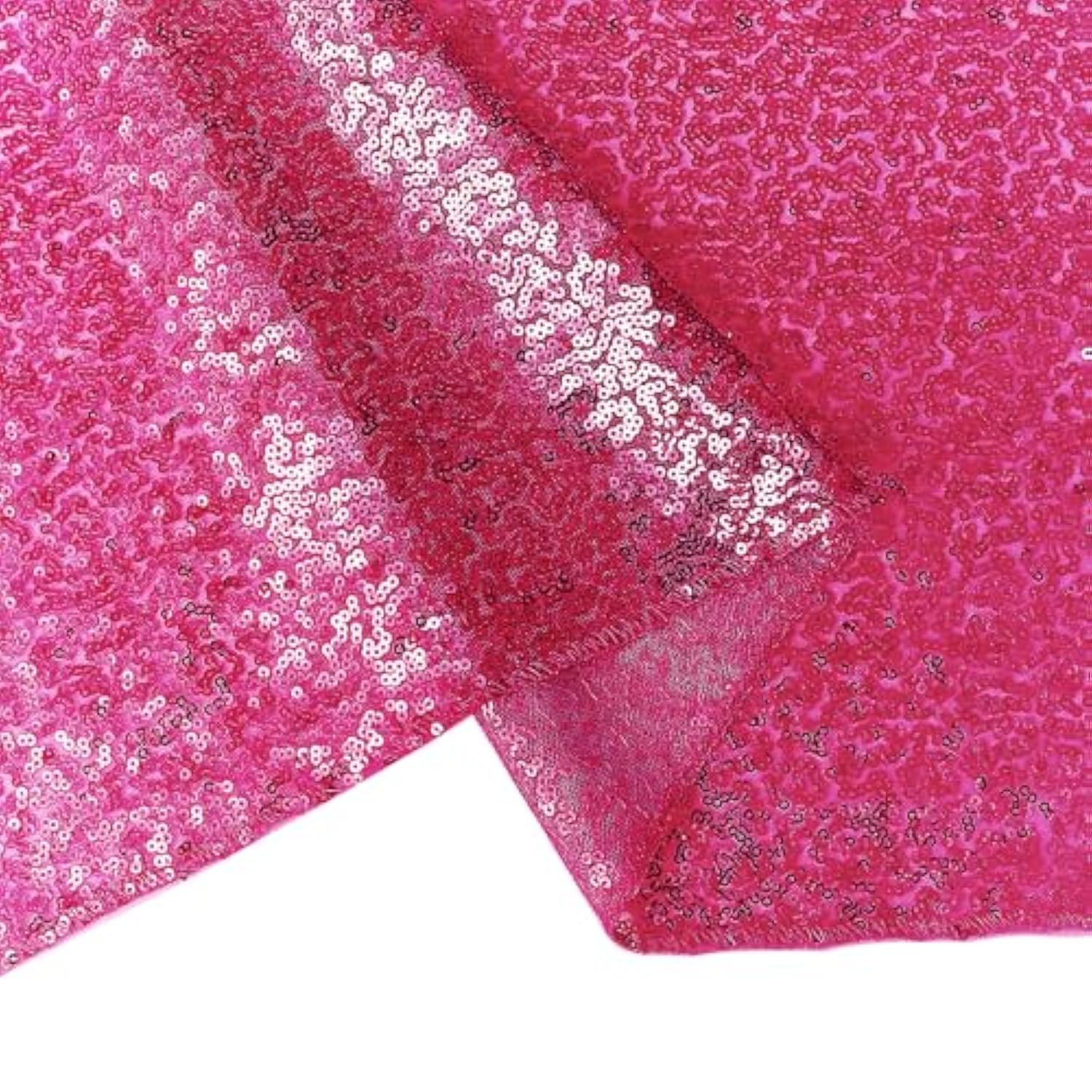 2 Packs 12 X 72 Inches Sequin Table Runner, Hot Pink Glitter Table Runner For Birthday Party Supplies Wedding Engagement Baby Shower Holiday Celebration Event Decorations