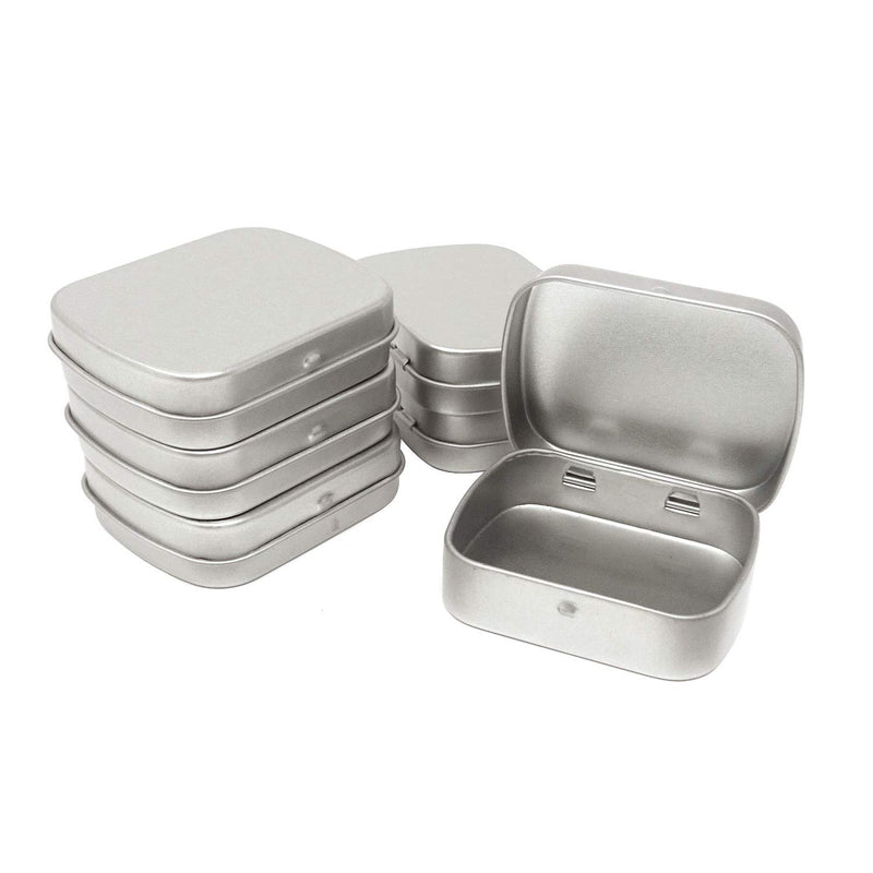 6Pcs Mini Portable Metal Hinged Lid Empty Storage Boxes Tins Container