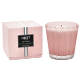 Scented Luxury 4-Wick Candle, Himalayan Salt & Rosewater - 43.7 Oz - Up To 120-Hour Burn Time - Reusable Glass Vessel