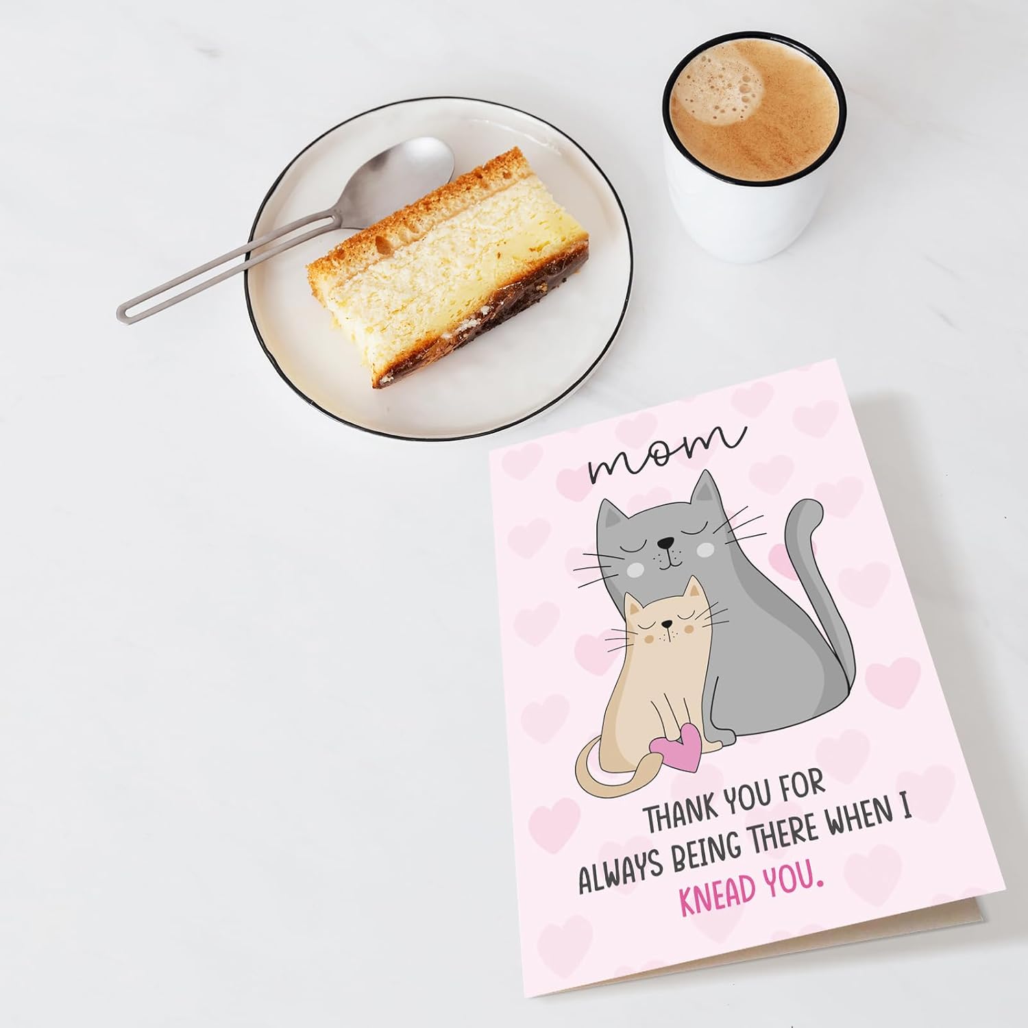 Cute Cat Mother'S Day Card For Mom, Funny Mothers Day Card From Cat, Cat Mom Birthday Card, Thank You Card For Mother From Kid, Always Being There When I Knead You