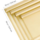 20 Sheets Gold Flower Wrapping Paper, Waterproof Translucent Korean Floral Paper For Flower Bouquet Wraps Gift Packaging Florist Supplies (22.8 X 22.8 Inch)
