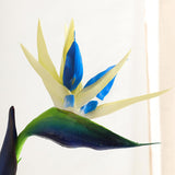 Bird Of Paradise Artificial Plant 6Pcs Rubber Strelitzia Artificial Flowers Bouquet Tropical Flowers For Home Garden Office Wedding Party Decor (Blue)