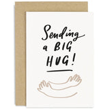 Old English Co. Cute Big Hug Card For Friends - Thinking Of You Card For Him Her - Sympathy Condolences Get Well | Blank Inside With Envelope