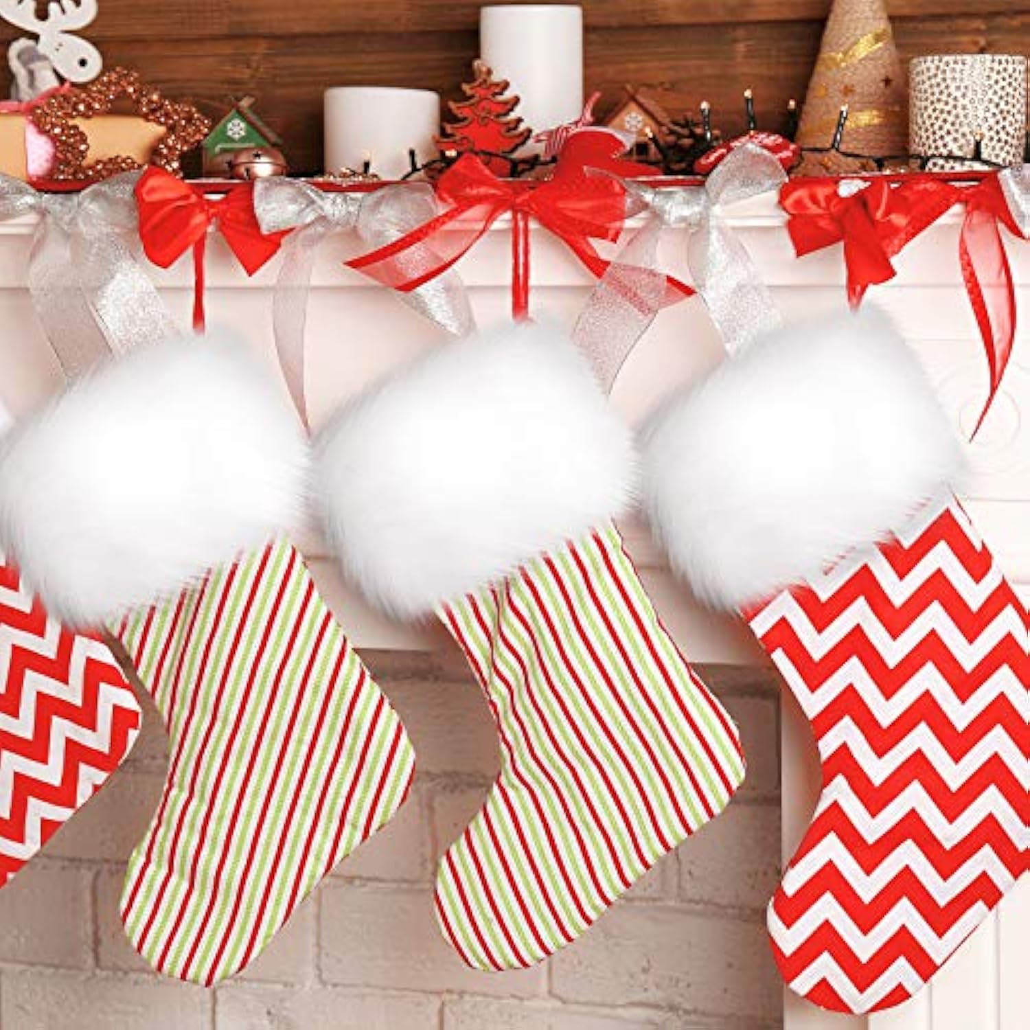 2 Inches Wide Christmas Faux Fur Ribbon Trim Fabric Roll For Christmas