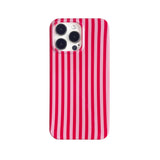 Cute Striped Phone Case Compatible With Iphone 16 Pro Max 6.9",Aesthetic Trendy Retro Stripe Pattern Chic Pretty Stylish Protective Girls Women Cover For Iphone 16Promax-Red Pink