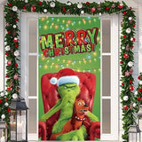 Christmas Door Cover Merry Christmas Font Porch Sign Winter New Year Xmas Decorations And Supplies For Home Party