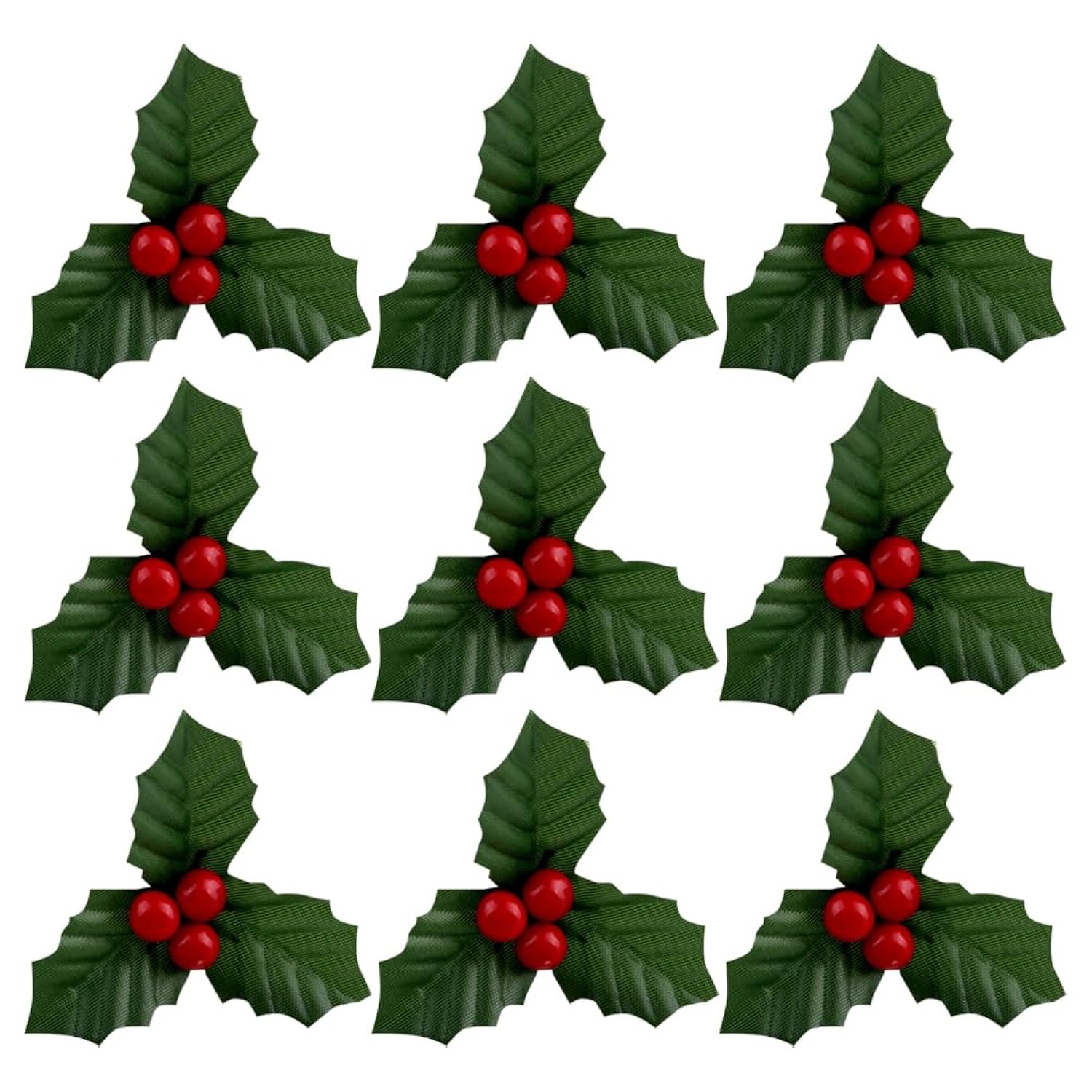 20 Pcs Christmas Holly Berries Faux Berry Flowers With Leaves Xmas Berry Picks Christmas Wreath Branches Christmas Vase Fillers Red