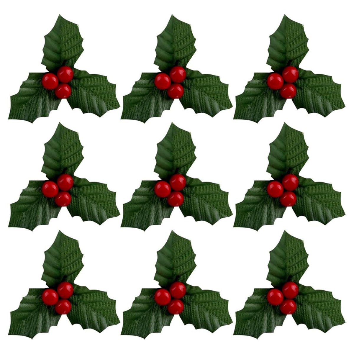 20 Pcs Christmas Holly Berries Faux Berry Flowers With Leaves Xmas Berry Picks Christmas Wreath Branches Christmas Vase Fillers Red