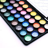 Signature Metallic Watercolor Set, 37 Piece Pearl Paint, 36 Vibrant Colors, 1 Paint Brush