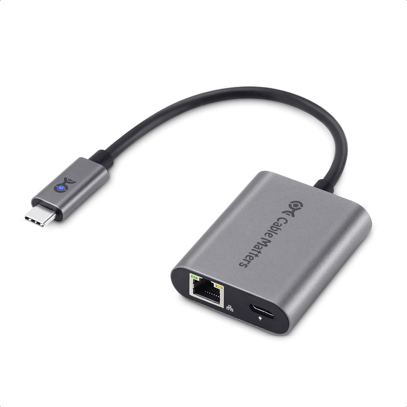 Cable Matters USB C to 2.5 Gigabit Ethernet Adapter with Charging 100W, 2.5g E