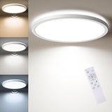 12 Inch Motion Sensor LED Ceiling Light with Remote 2400LM Dimmable Flush Mount