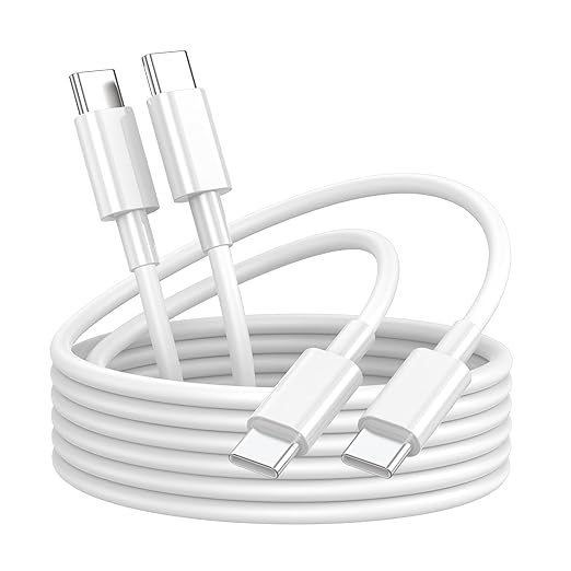2 Pack 60W USB C to USB C Charging Cable 6FT Fast Charger Cord for iPhone 17 16 15 MacBook iPad
