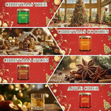 Christmas Candle Gift Set, 4 Pack 7 Oz Soy Scented Candles For Home, Holiday & Birthday Gift For Women & Men, Includes Christmas Tree, Cookies, Spices & Apple Cider, Winter Holiday Home Decor