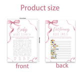 A Baby Shower Games - Hilarious Guess The Phrase And Word Scramble 50 Double-Sided Cards For 50 Guests, 2 Games, Gender Neutral,Thick Paper,Hilarious,Fun And Easy To Play