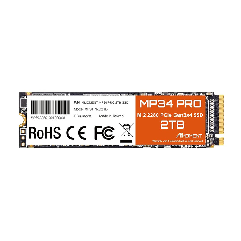 Nvme M.2 2280 Pcie Gen 3X4, Solid State Drive Internal Ssd (Mp34 Pro 2Tb)