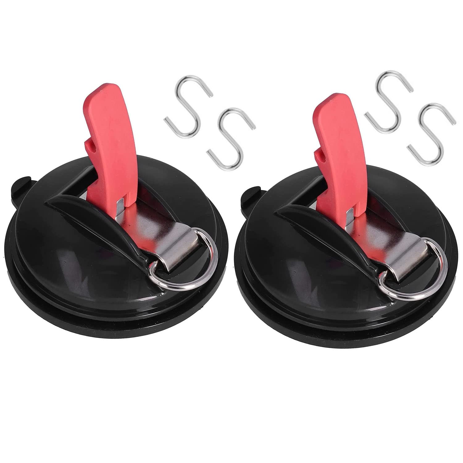 2 Pcs Heavy Duty Suction Cup Hooks For Wreath,Car Camping Essentials No Drill Suction Cup Anchor Car Boat Window Glass Hook,Easter Vacuum Suction Removable Wreath Hanger For Front Door