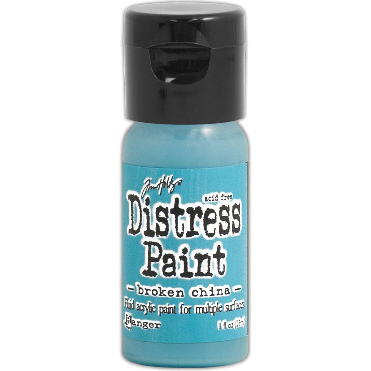 Ranger Tim Holtz Distress Paint Flip Top 1oz, Broken China Blue