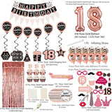 13Th Birthday Decorations For Girls - (76Pack) Rose Gold Party Banner,