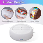 Large Epoxy Molds, 8'' For Succulent Pot, Round Silicone Molds For Casting Resin, Plaster, Concrete Cement, Diy Jewelry, Makeup Storage Container, Flower Plant Pots