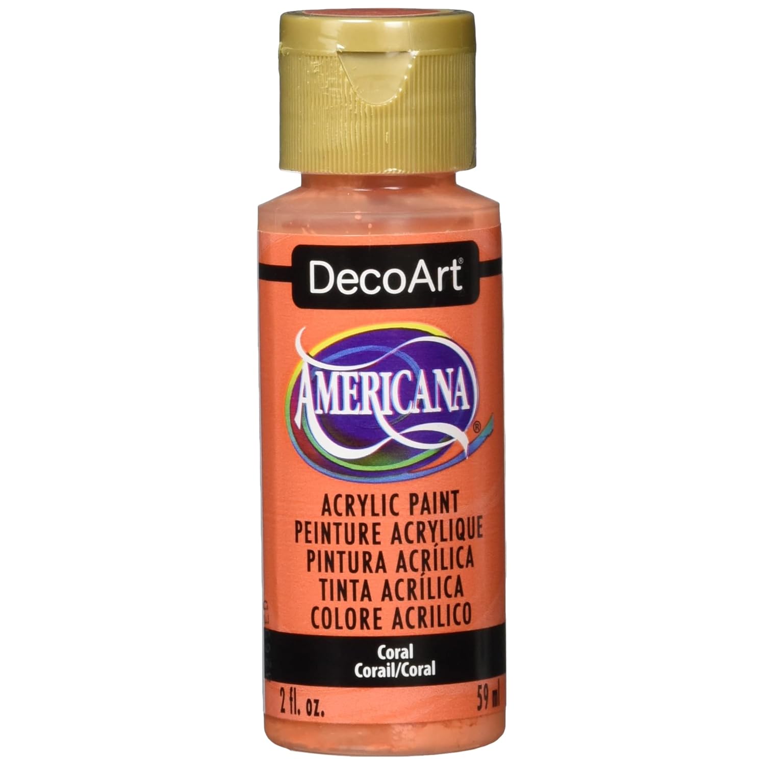 DecoArt 2 Ounce, Coral Americana Craft Paint, Orange