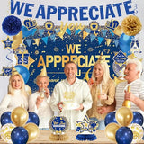 Blue Gold We Appreciate You Decorations Set for Men Women