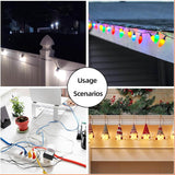 Nadashop Awg3 (7Mm) Outdoor Clear Light Clips, 25Pcs Lights Hooks, Brick Clips, Pegs For String, Outside Hangers, Garland Straps, Double Cable Clamps, Transparent Sticky Clasps, Christmas Light Clips