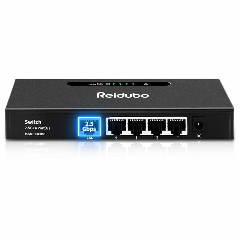 2.5G Uplink Ethernet Splitter,2.5Gb Uplink Port&4×1000Mbps Ethernet Port,Home