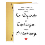 Funny Wedding Anniversary Card For Husband Wife Couples Fiancee Fiance Boyfriend Girlfriend, Happy Anniversary Card For Wen Women Him Her Partners, 1 Year 5Th 10Th 20Th 40Th 50Th 60Th Anniversary Cards