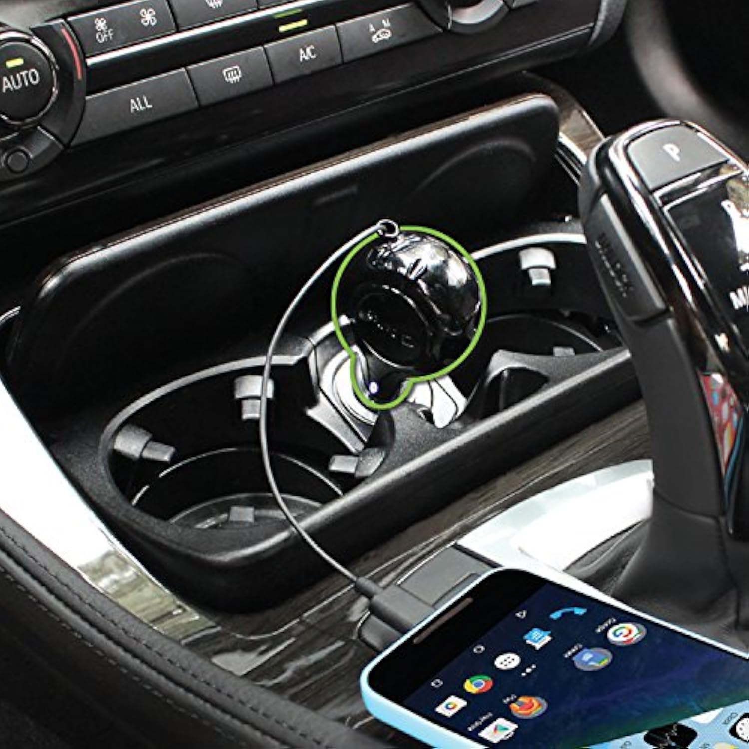 Cellet Retractable USB-C Car Charger – 15W Fast Charging, 3.3ft Cable, 3A Output, Blue LED Indicator – Compatible with Apple iPhone 15/16 Series & Samsung Android USB-C Devices – Compact, Tangle-Free