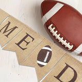 2Pcs Football Game Day Burlap Banner American Football Bunting Garland Sports Theme Party Banner Rustic Superbowl Bunting Banner For Birthday Baby Shower Sports Club Party Decoration