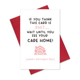 Funny Mothers Day Card Gifts From Daughter Son, Humor Mother’S Day Card Gift For Mom, Cheeky Care Home Card For Stepmom Mother In Law