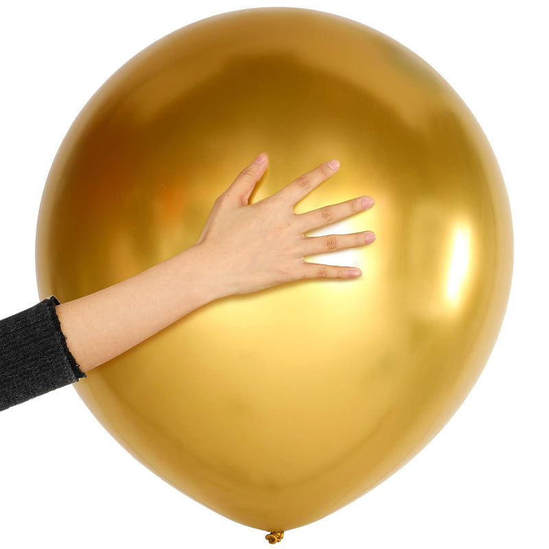 10 Pieces 18 Inch Metallic Balloons Shiny Latex Balloons For Birthday