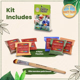 Petite Natural Earth Paint Kit – Eco-Friendly, Washable Craft Paint For Kids & Diy Projects, Non-Toxic, Gluten-Free, Made In The Usa, Compostable Packaging, Organic & Mineral-Based Pigments, 6 Bright Colors, Easy Clean-Up