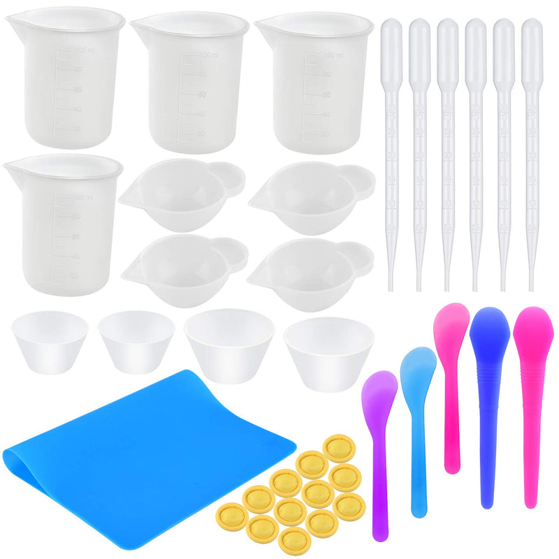 Silicone Resin Mixing Cups Kit- 100Ml Silicone Measuring Cups, Silicon