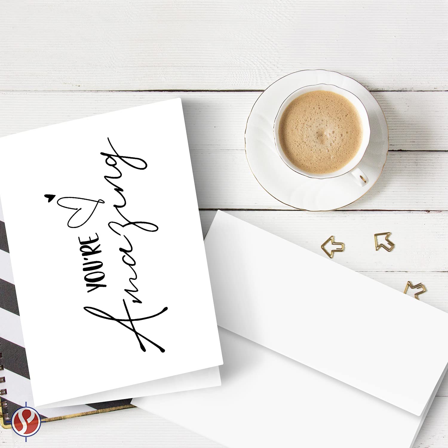 “You’Re Amazing” Greeting Cards And Envelopes – Elegant Fold Over Greetings Of Appreciation, Encouragement And Thanks For Friends And Family – Blank Inside | 4.25 X 5.5” (A2 Size) | 10 Per Pack