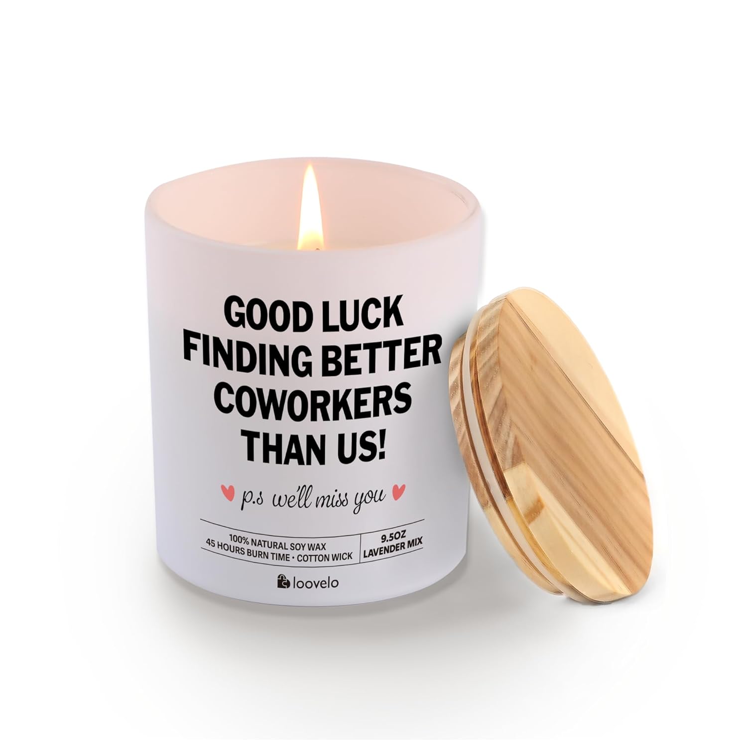 Good Luck Finding Better Coworkers Than Us Coworker Leaving Gifts Retirement Going Away Gifts For Retired Colleagues Scented Candle Home Office Jar Candles Sage Lavender Scent Soy Wax 9.5 Oz