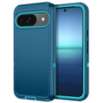 Pixel 9/9 Pro Case, 3-Layer, Shockproof, Dust/Drop Proof, Heavy Duty, Turquoise