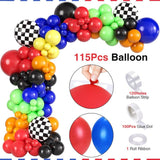 145Pcs Monster Truck Birthday Decorations Machines Jam Party Decoration With Truck Theme Balloon Garland Arch Kit Wheel Foil Balloon Backdrop Cake Topper Baby Shower Truck Birthday Supplies For Boys