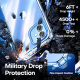 Clear Compatible With Iphone 12 Case/Iphone 12 Pro Case [ Drop Protection] Not Yellowing Shockproof Protective Cover Bumpers Slim Thin Phone Case 6.1 Inch