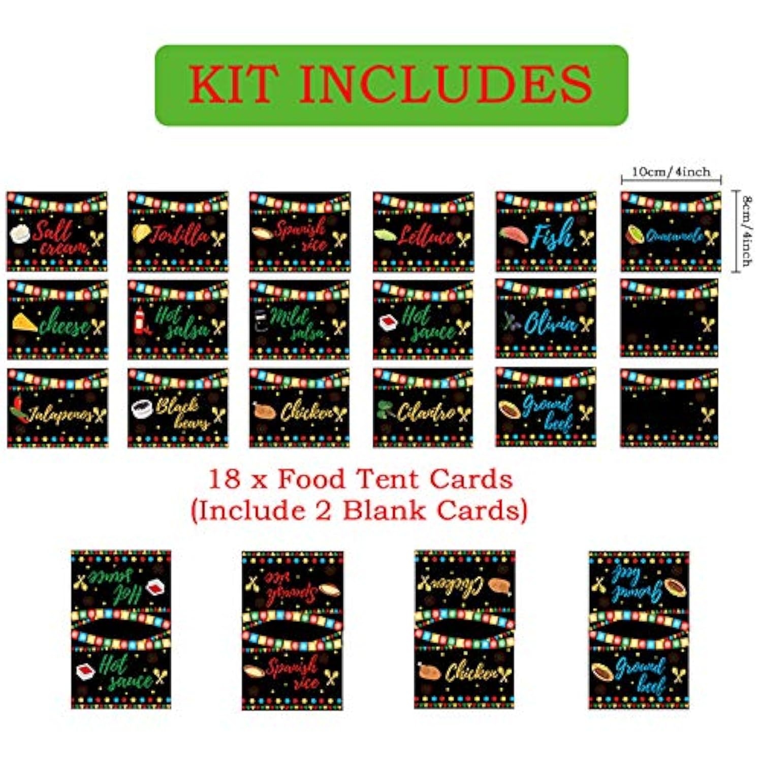 Taco Bar Decoration Kit Mexican Fiesta Party Decorations Taco Bar Banner Sign For Fifth Of May De Mayo Fiesta Mexican Theme Party Bachelorette Bridal Shower Favors Supplies, Set Of 22