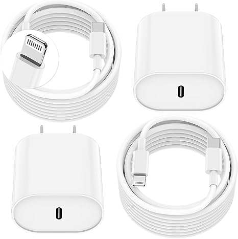 2 Pack 20W USB C Fast Charger with 10FT Lightning Cable for iPhone & iPad