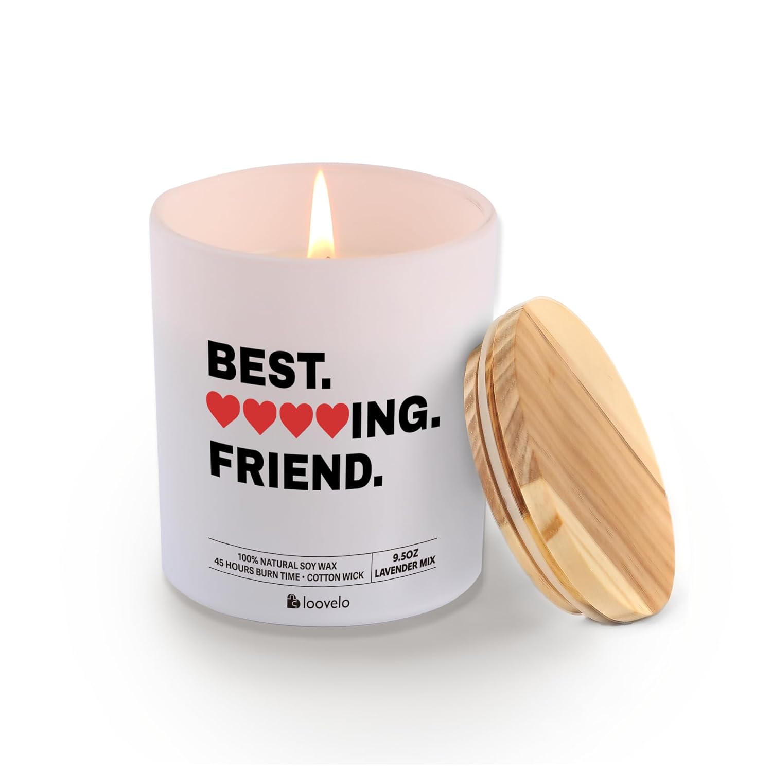 Best Friend Friendship Gift For Friends Girlfriends Sisters Best Friends Appreciation Gifts Scented Candle Home Office Jar Candles Sage Floral Lavender Scent Soy Wax 9.5 Oz
