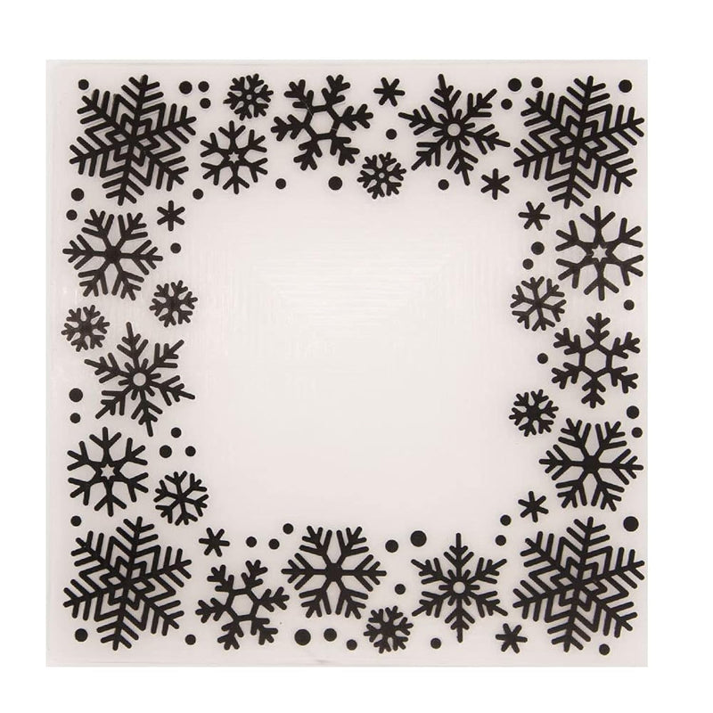 Christmas Snowflakes Snowfall Frame Window Plastic Embossing Folders For Card