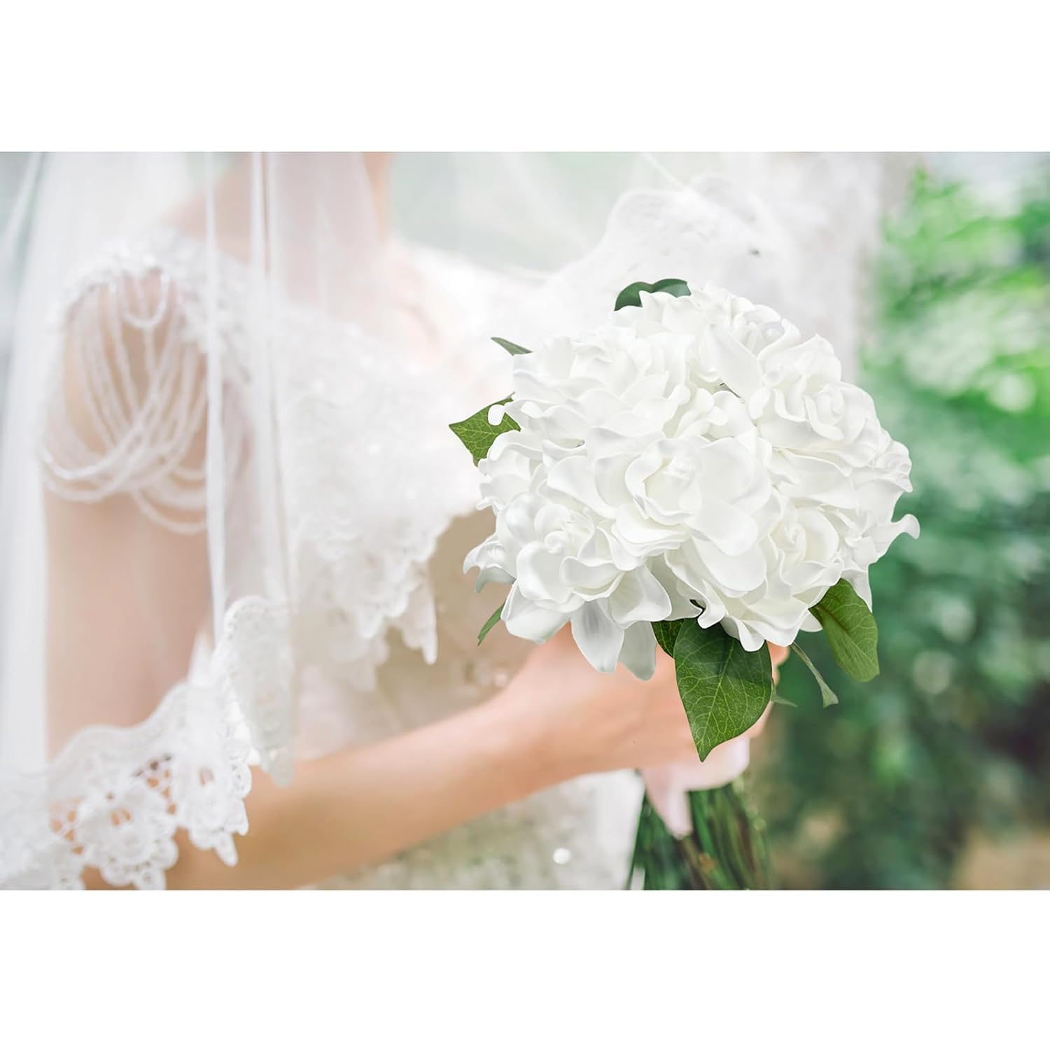 25Pcs Fake Gardenia White Artificial Flowers, Real Looking Gardenia Flowers With Stems Wedding Flowers For Diy Wedding Bouquet Bridal Shower Party Home Centerpieces Floral Arrangements