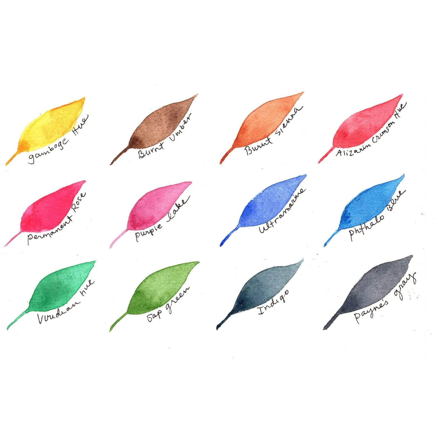 Yasutomo Niji Artist Watercolors Essential, Set of 12 Colors