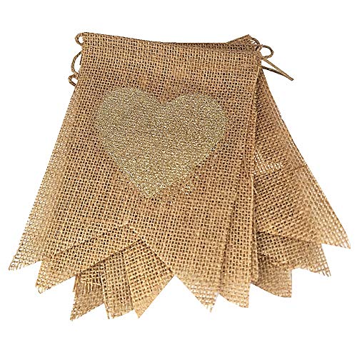 8 Pcs/Set MR and MRS Burlap Banner, Wedding Hanging Banner for Wedding Photo Props, Table or Backdrop Decorations