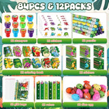 96Pcs Dinosaur Party Favors Dino Theme School Stationery Set Bulk For Kids Jurassic Birthday Party Goodie Bag Stuffers Classroom Gifts Rewards Pinata Filler