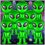 8 Pcs Alien Balloons 32 In Green Alien Inflatable Funny Inflatable Alien Balloon Blow Up Alien For Halloween, Christmas, Birthday Alien Party Decoration